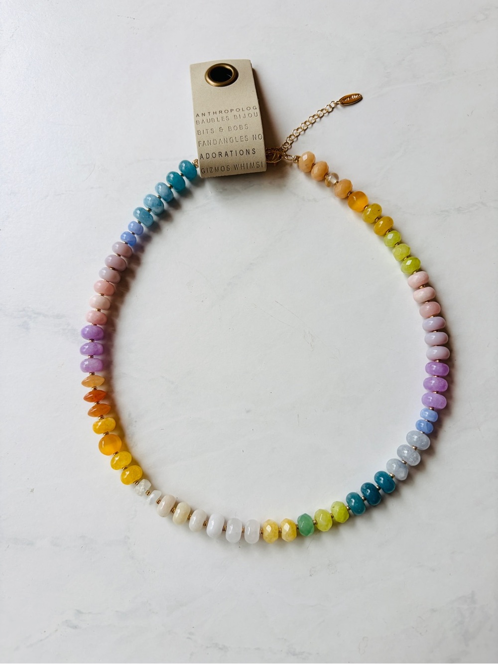NWT Anthropologie Rainbow Stone Necklace